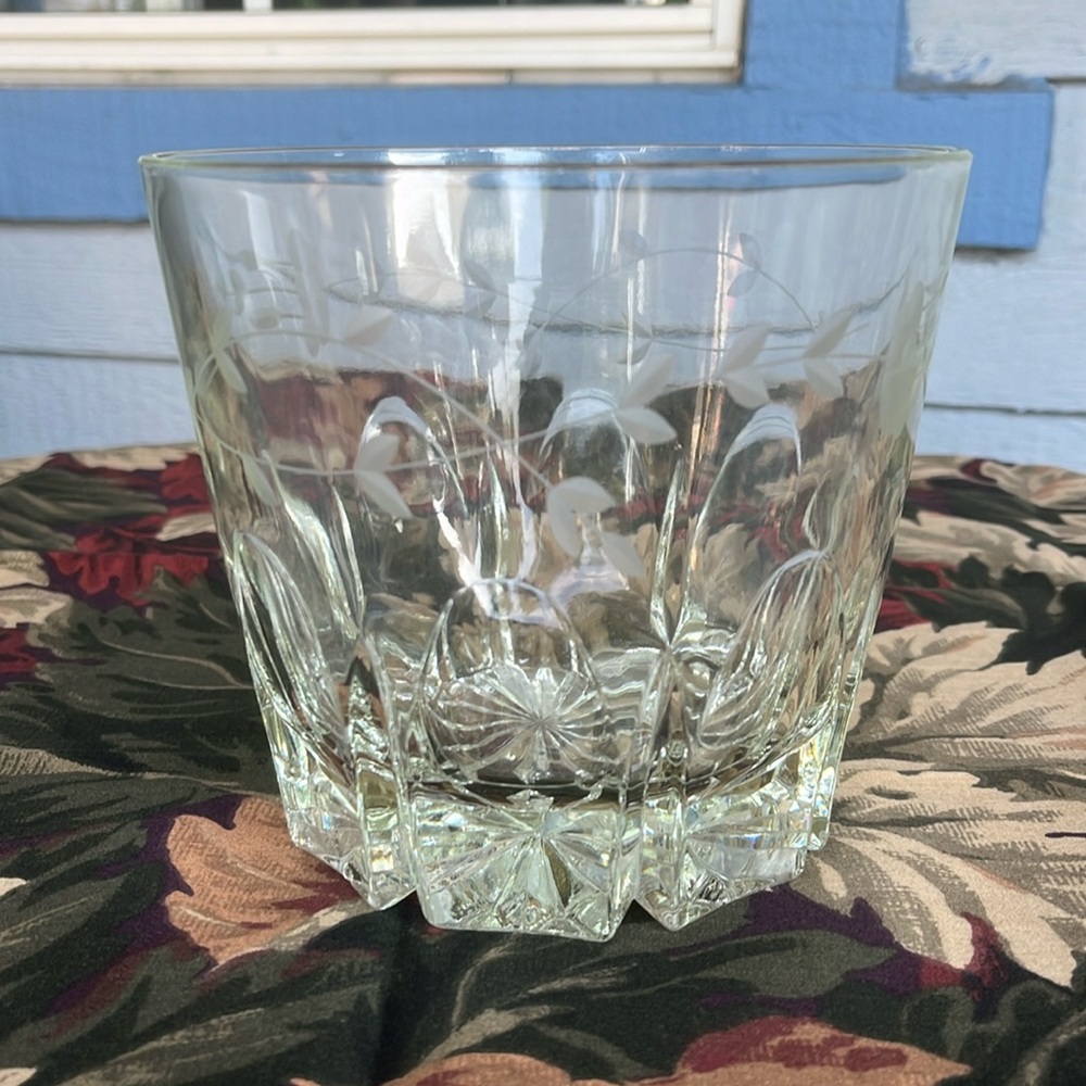 Glass flower bowl